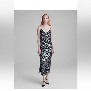 Club Mónaco Jacquard Silk - Blend Slip Dress
